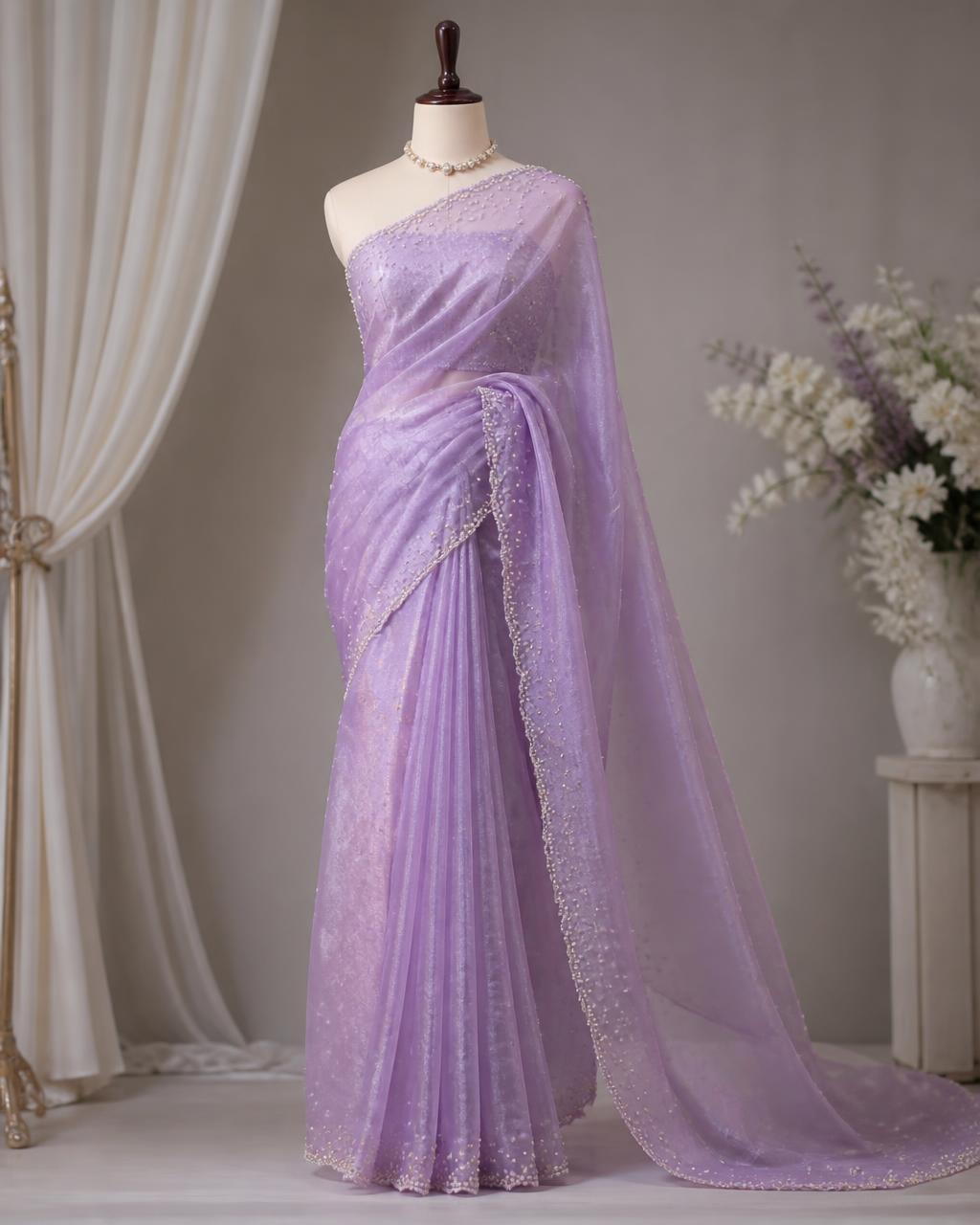 Moonlight Silver Chiffon